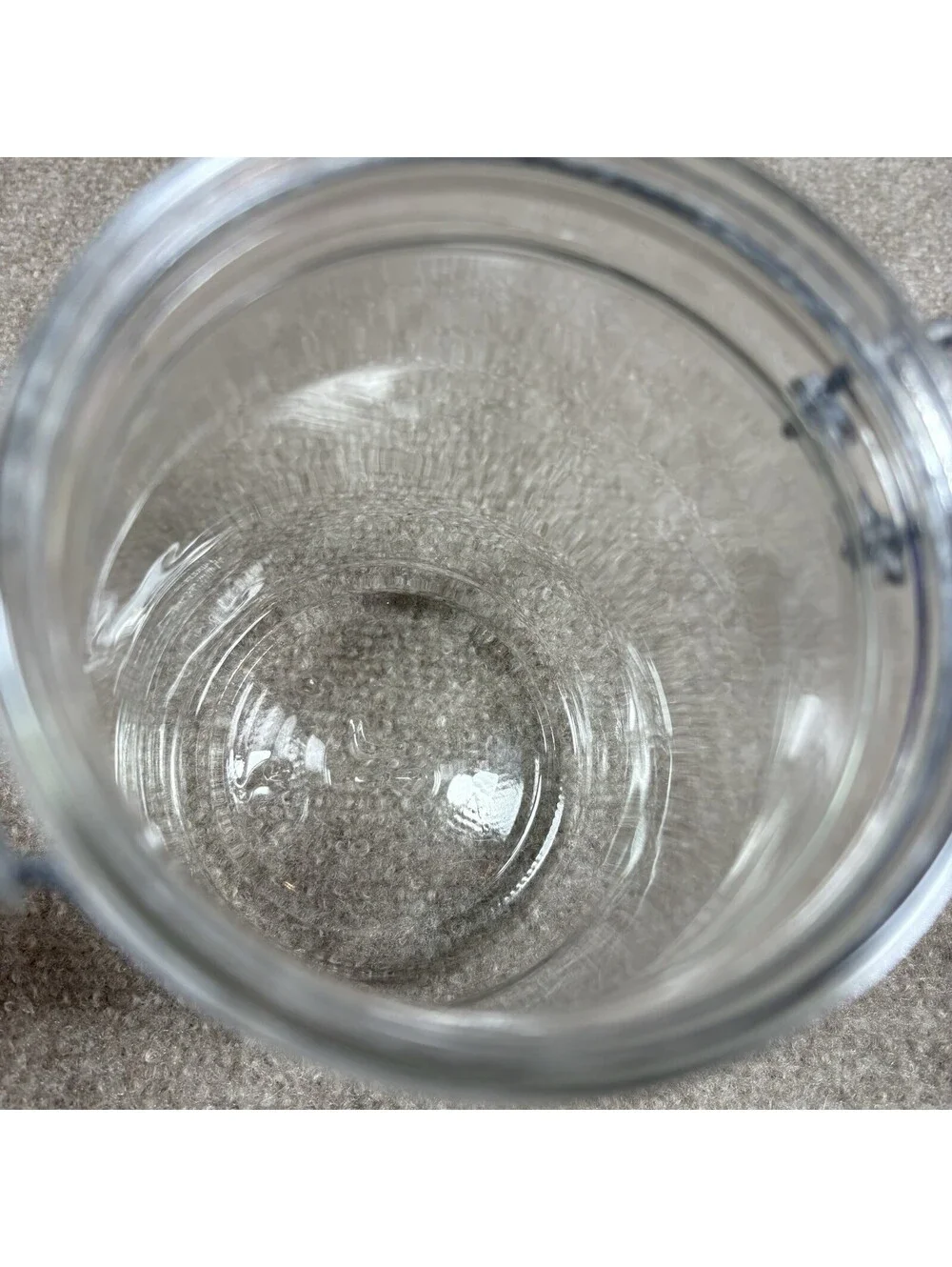 Vintage Arc France 1L Glass Storage Jar Clear Kitchen Canister Metal Clasp